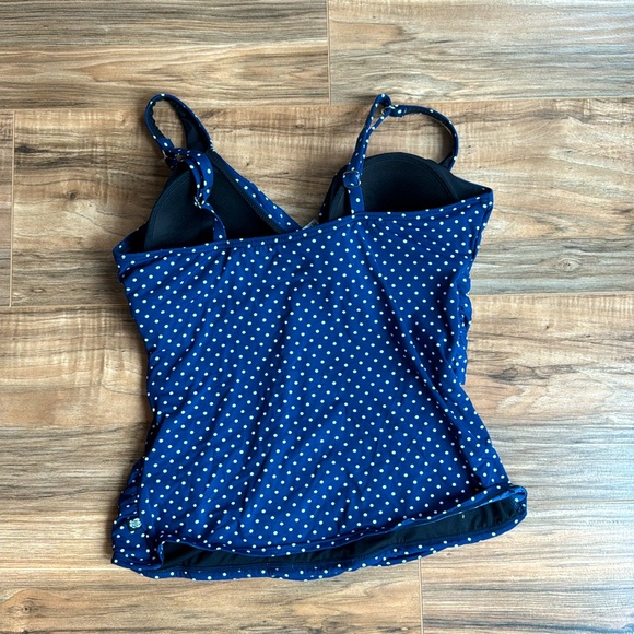 La Vie En Rose | Navy Polka Dot Swim Top - Picture 2 of 4